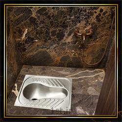 کاسه توالت ایرانی استنلس استیل با دوام گلچین
