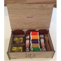 جعبه پذیرایی چوبی لوکس چای و نوشیدنی