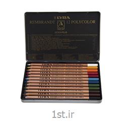 مداد رنگی 12 رنگ حرفه ای لیرا مدل پلی کالر