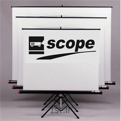 عکس پرده پروژکتورپرده نمایش سه پایه دار اسکوپ SCOPE