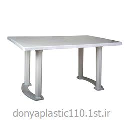 میز مربع مستطیل 90*140 پایه بغل با کفی پلاستیکی