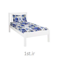 عکس ست تخت خوابملحفه نیم ست یک نفره دو تکه عرض 90 طرح شهرزاد رنگ گل آبی