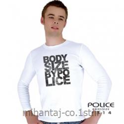 تی شرت کتان آستین بلند یقه گرد مدل F314 پلیس POLICE BODY SIZE