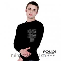تی شرت کتان آستین بلند یقه گرد مدل F222 پلیس POLICE BODY SIZE