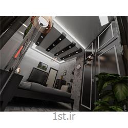 طراحی دکوراسیون داخلی اتاق خواب به سبک مدرن با رنگبندی قهوه ای سوخته و سفید