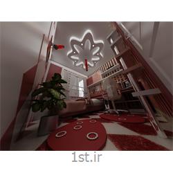 طراحی دکوراسیون داخلی اتاق خواب با سبک مدرن با رنگبندی قرمز - سفید