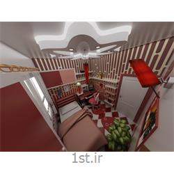 طراحی دکوراسیون داخلی اتاق خواب با سبک مدرن با رنگبندی قرمز - سفید