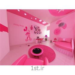 طراحی اتاق خواب با رنگبندی صورتی