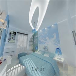 عکس طراحی ساختمانطراحی دکوراسیون داخلی اتاق خواب با رنگبندی آبی