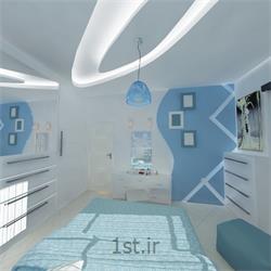 طراحی دکوراسیون داخلی اتاق خواب با رنگبندی آبی