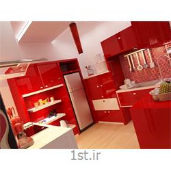 دکوراسیون آشپزخانه با رنگبندی قرمز