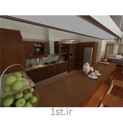 طراحی دکوراسیون داخلی آشپزخانه به سبک مدرن با رنگبندی قهوه ای