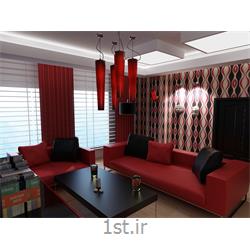 طراحی دکوراسیون داخلی آشپزخانه به سبک مدرن با رنگبندی قرمز و سیاه