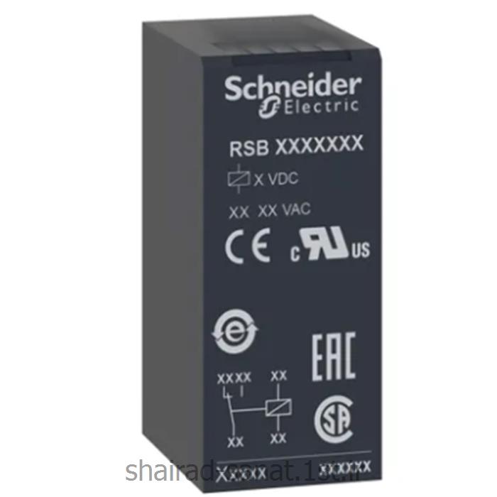 رله اینترفیس اشنایدر 2  کنتاکت 8 آمپر 120 ولت RSB2A080F7