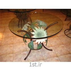 میز فلزی پذیرایی طرح سه گل
