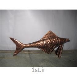 عکس صنایع دستی فلزیمجسمه فلزی تزئینی و رومیزی مدل ماهی