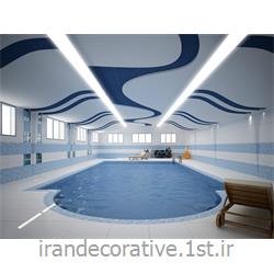طراحی و اجرای دکوراسیون داخلی استخر (ایران دکوراتیو) با طراحی دیوارپوش،سقفپوش پانل پی وی سی آذران پلاستیک سفید رنگ
