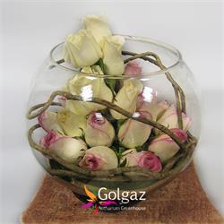 عکس شاخه گل تازهتنگ شیشه ای،رز،مدل 2798