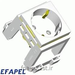 عکس کلید و پریز برقپریز برق ارت شوکو سفید سری 45 - 45131SBR ایفاپل(EFAPEL)