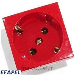عکس کلید و پریز برقپریز برق ارت شوکو قرمز سری 45 - 45131SVM ایفاپل(EFAPEL)