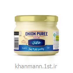 پوره پیاز خانمان  پاستوریزه در جار شیشه ای 330 گرمی (بسته 6 عددی)