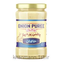 پوره پیاز خانمان  پاستوریزه در جار شیشه ای 700 گرمی (بسته 6 عددی )