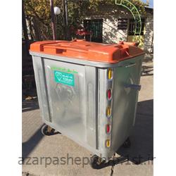 مخزن زباله شهری 770 لیتری گالوانیزه چرخدار