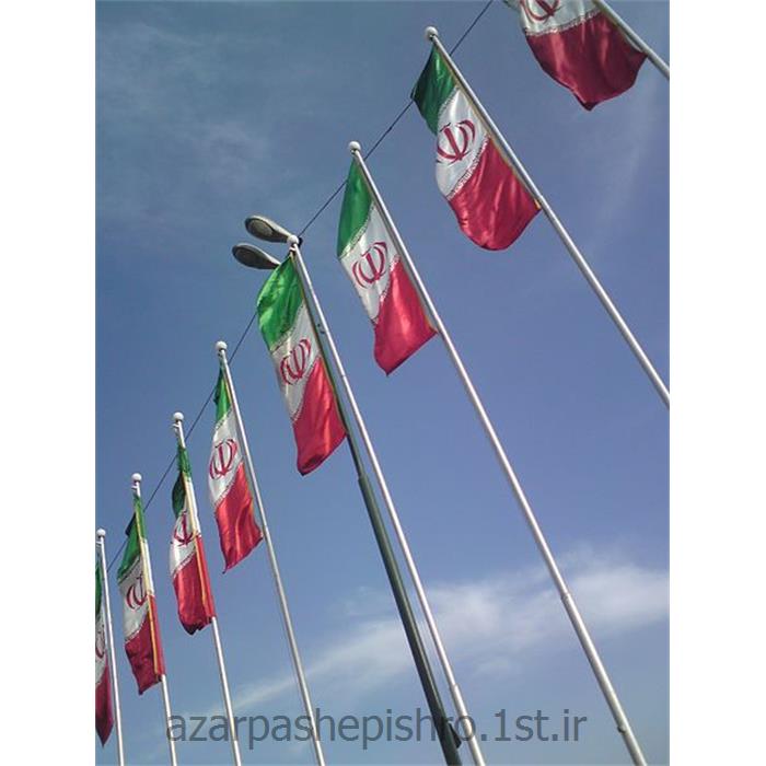 میله پرچم آهنی با قرقره و سیم بکسل دستی در ارتفاع های 5 و 6 متری